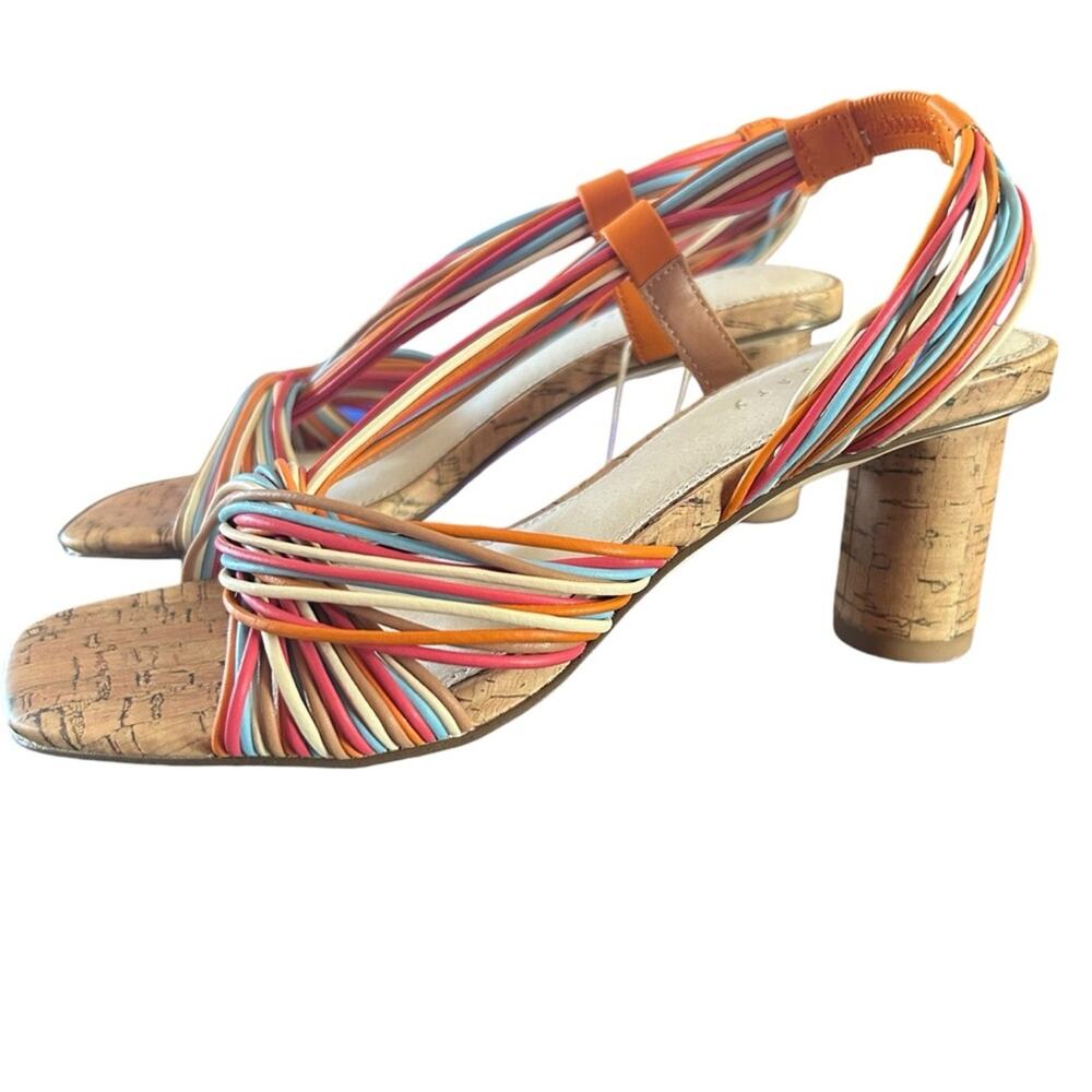 Sanctuary Admire Square Toe Wrapped Strap Block Heel Sandals NEW Size 5.5